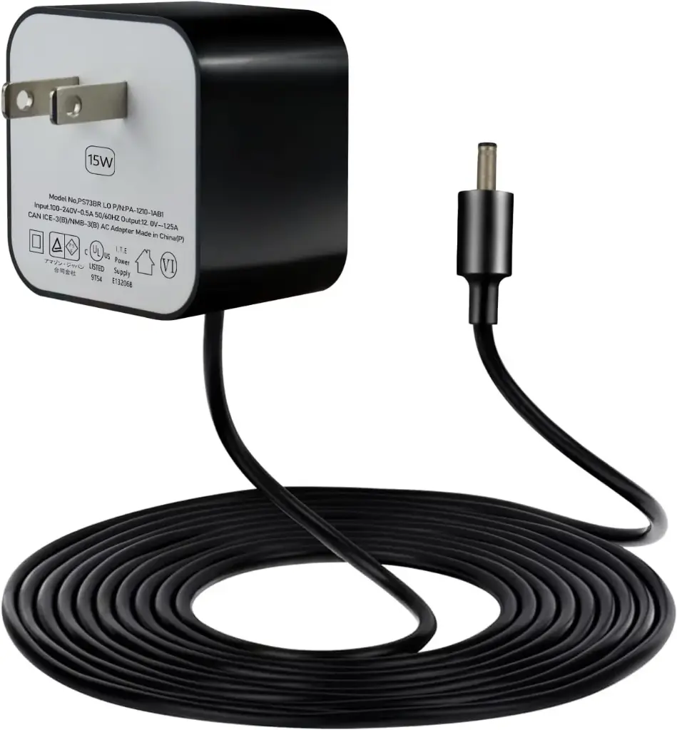 0900-005 Adaptador de corriente de 15 W para Echo, Dot de 3ª y 4ª generación